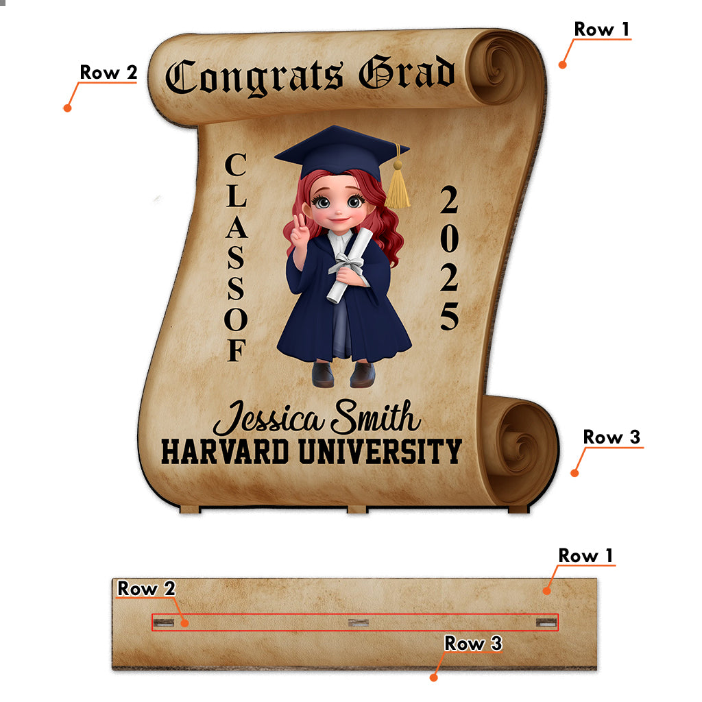 Congrats Grand Class Of 2025 - Personalized Graduation 1 Layered Big Freestanding