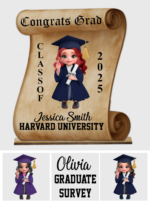 Congrats Grand Class Of 2025 - Personalized Graduation 1 Layered Big Freestanding
