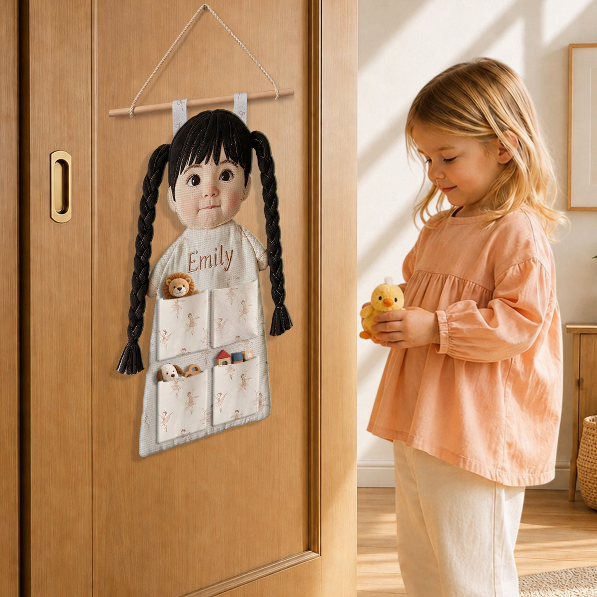 Little Princess Hair Bow Holder - Personalized Kid Hanging Organizer