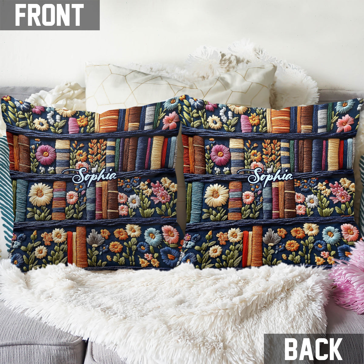 Love Reading - Personalized Book Throw Pillow