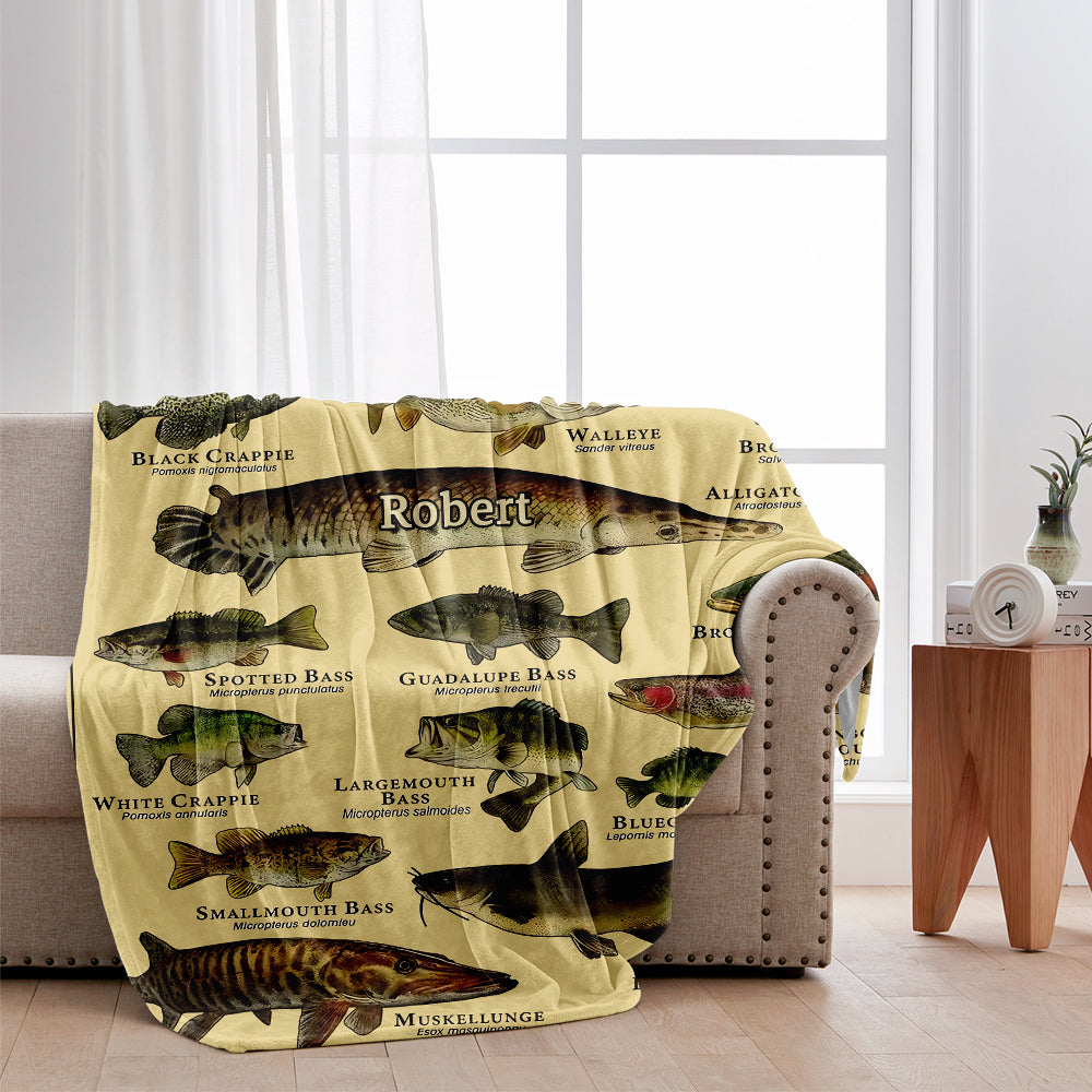 Fish Of America - Personalized Fishing Blanket
