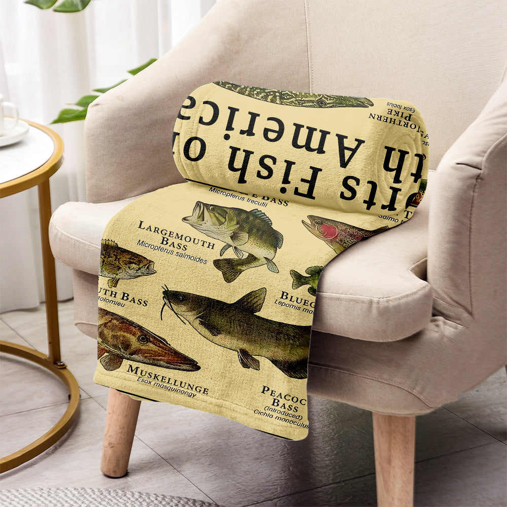 Fish Of America - Personalized Fishing Blanket