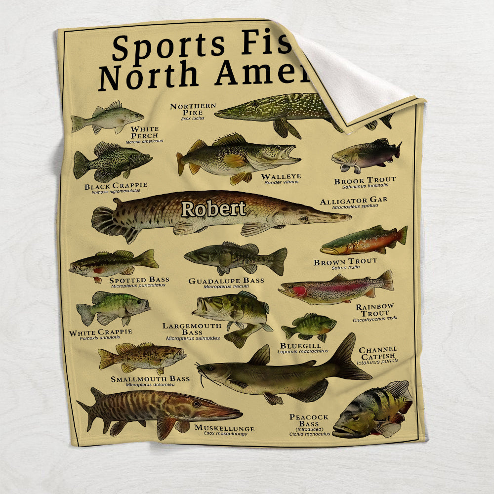 Fish Of America - Personalized Fishing Blanket