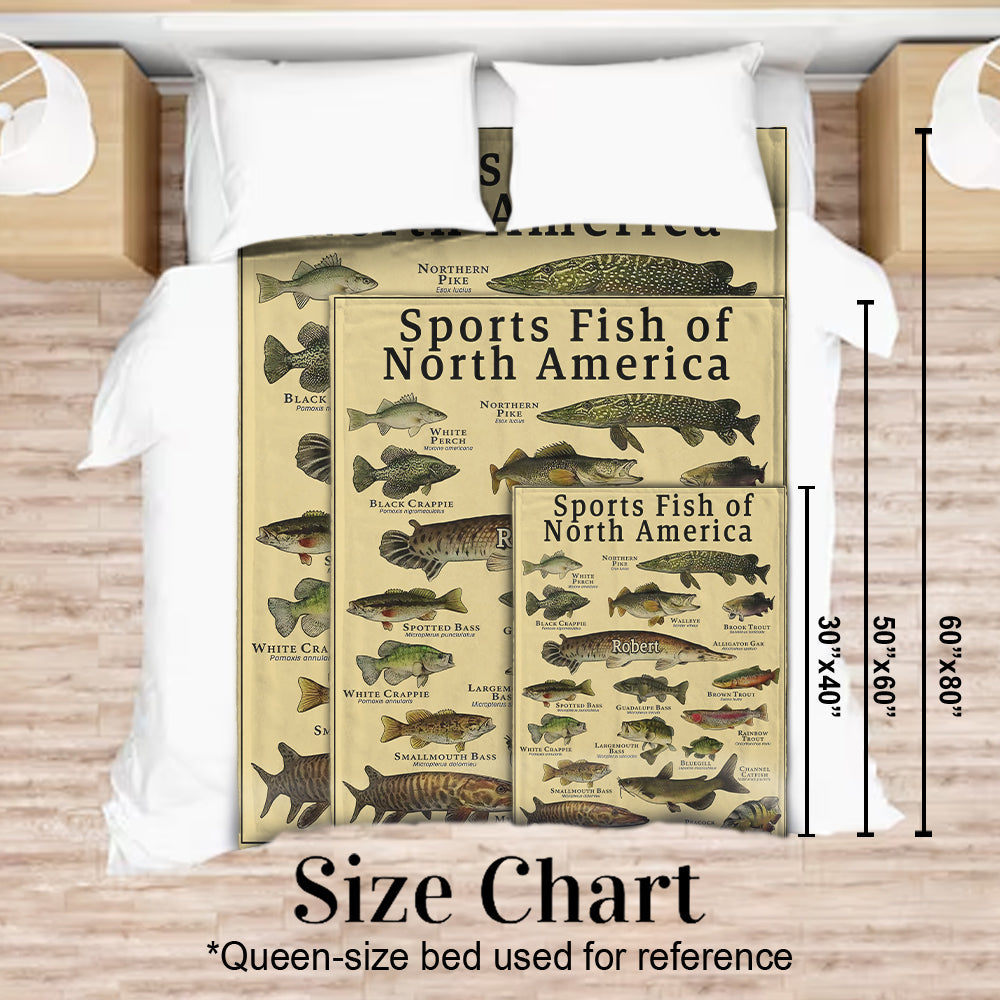 Fish Of America - Personalized Fishing Blanket