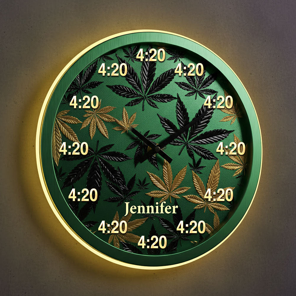 It's 420 Always - Personalized Weed LED Light Wall Clock