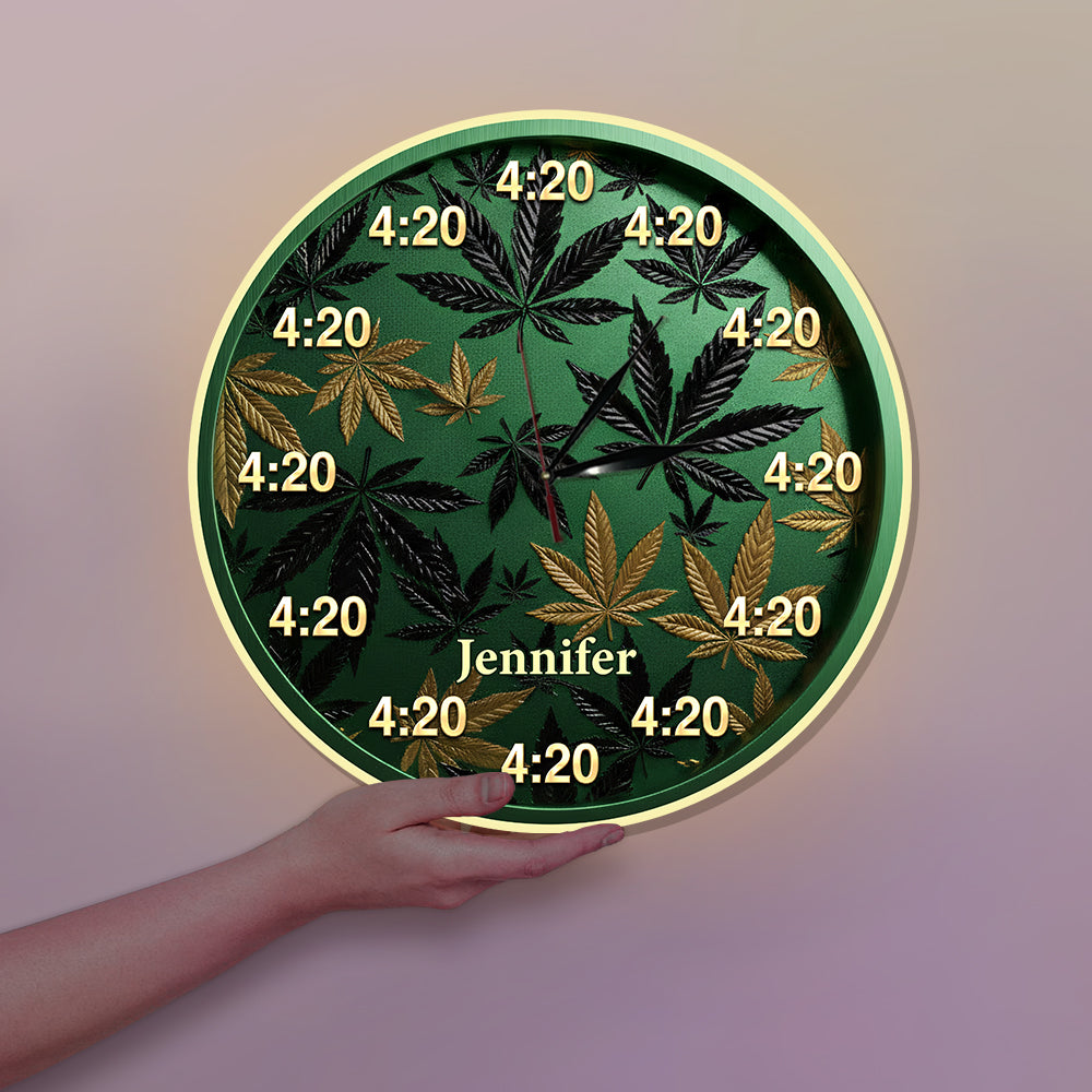 It's 420 Always - Personalized Weed LED Light Wall Clock