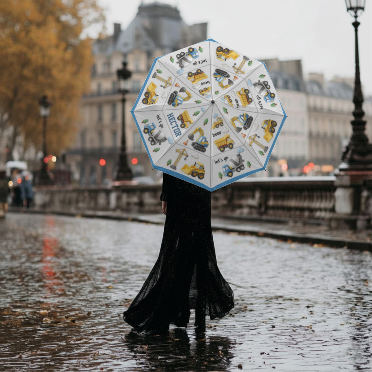 Construction Machines - Personalized Kid Umbrella