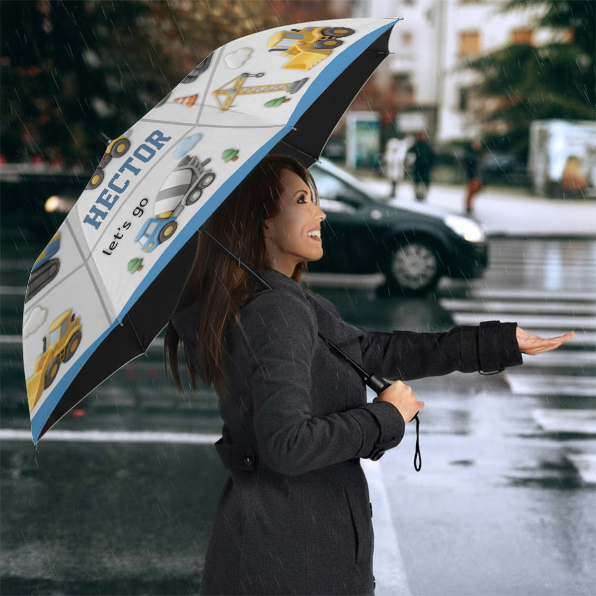 Construction Machines - Personalized Kid Umbrella