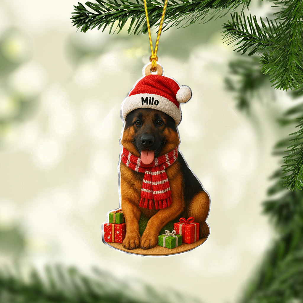 Christmas Dog - Personalized Dachshund Dog Custom Shaped Ornament