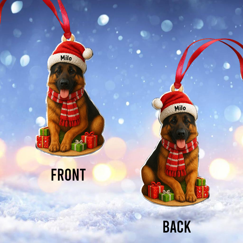 Christmas Dog - Personalized Dachshund Dog Custom Shaped Ornament