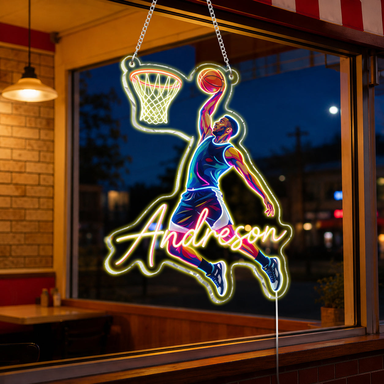 Custom From Any Photo For Any Sport - Personalized Basketball Neon LED Light Sign