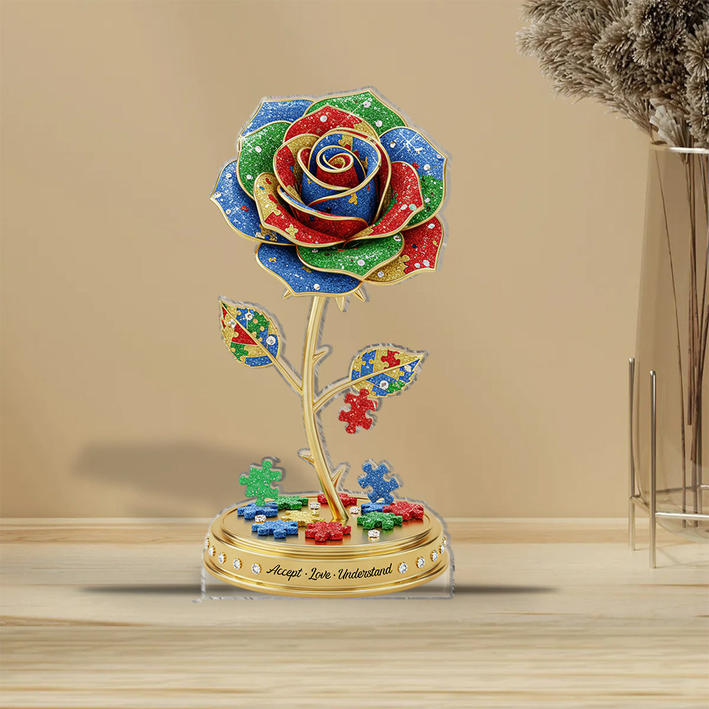 Accept Love Understand - Autism Awareness Custom Shaped Acrylic Plaque