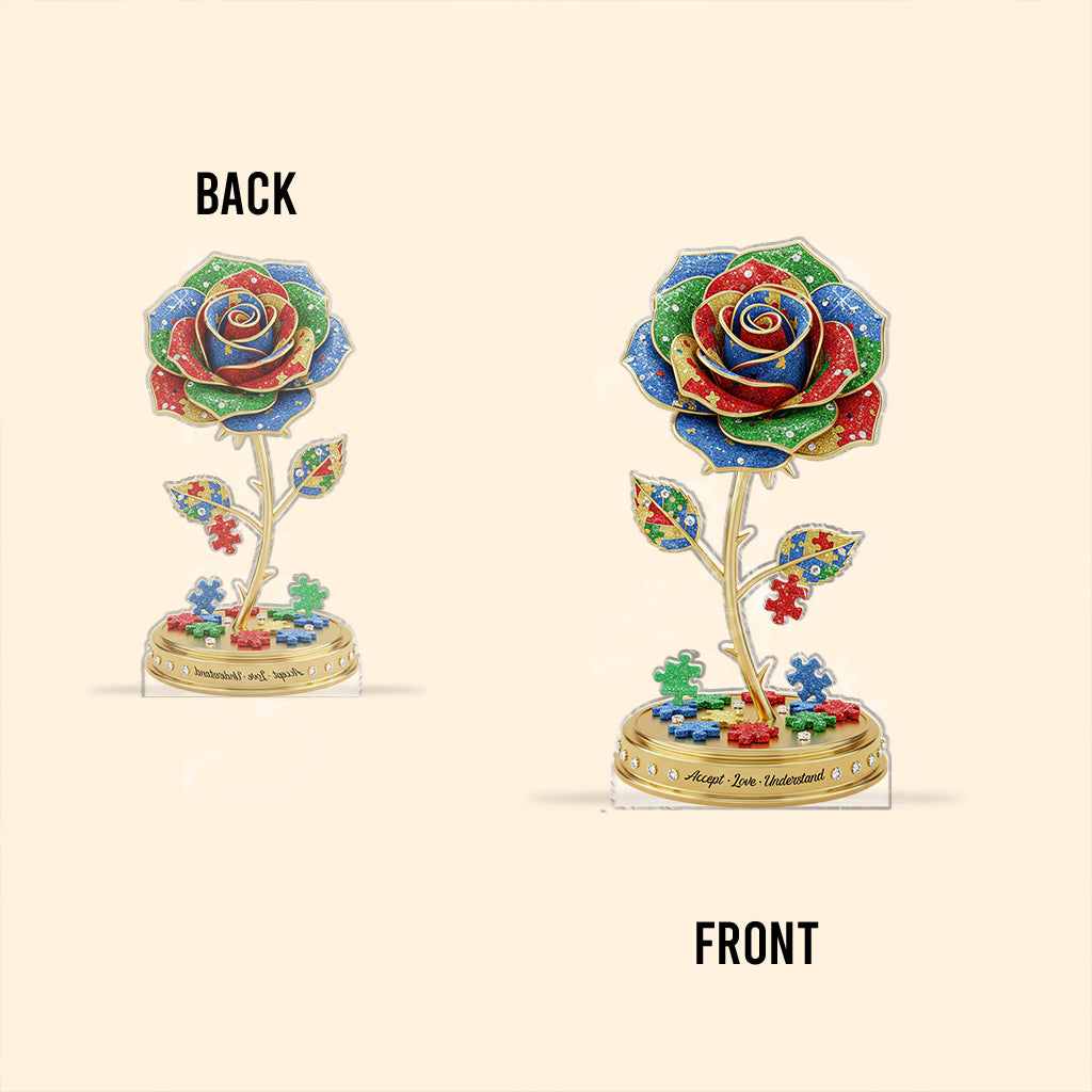 Accept Love Understand - Autism Awareness Custom Shaped Acrylic Plaque