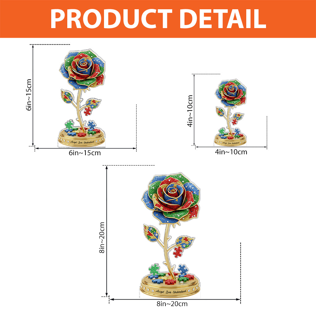 Accept Love Understand - Autism Awareness Custom Shaped Acrylic Plaque