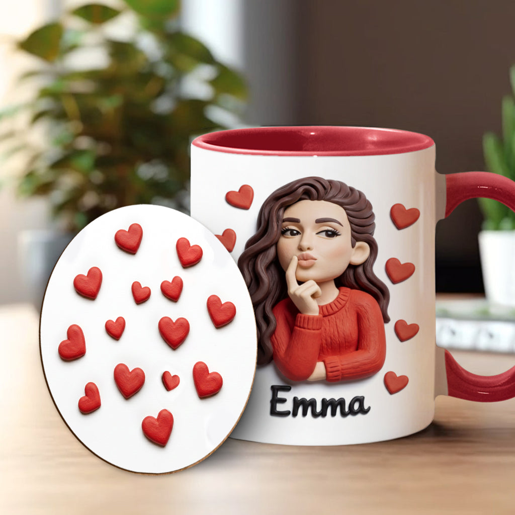 Custom From Any Photo Perfect Gift For Couple - Personalized Couple Accent Mug & Coaster
