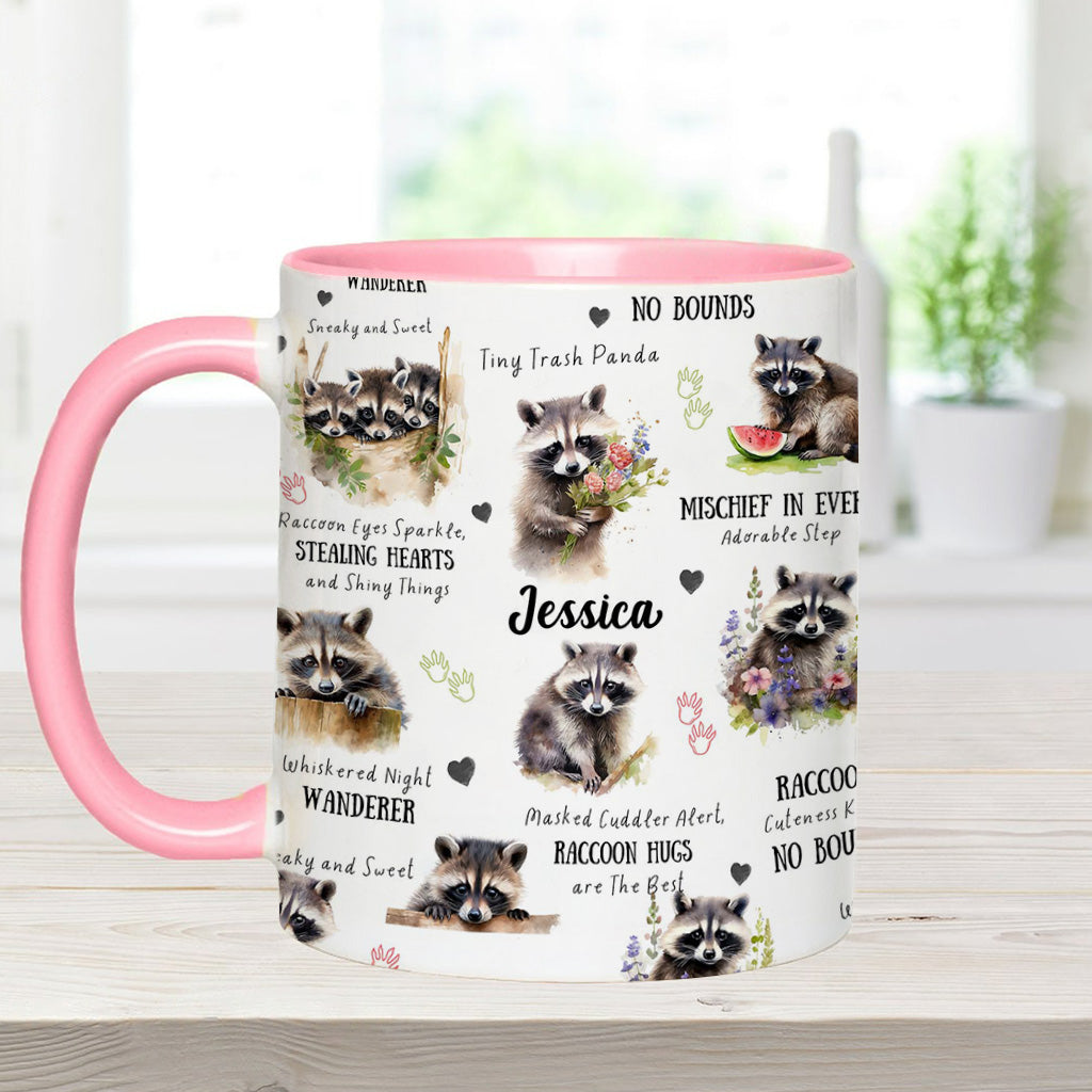Little Bandit Paws - Personalized Raccoon Accent Mug