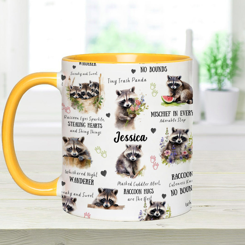 Little Bandit Paws - Personalized Raccoon Accent Mug