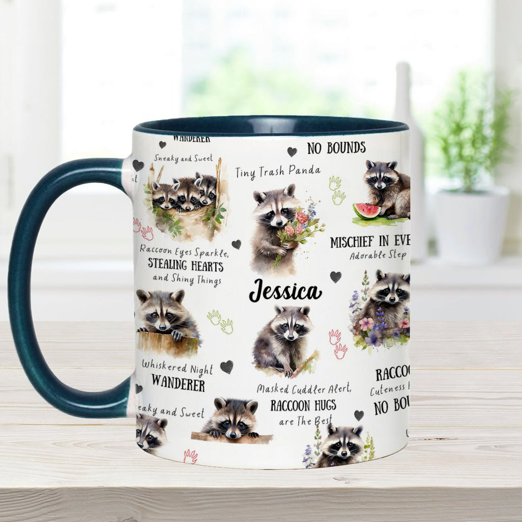 Little Bandit Paws - Personalized Raccoon Accent Mug
