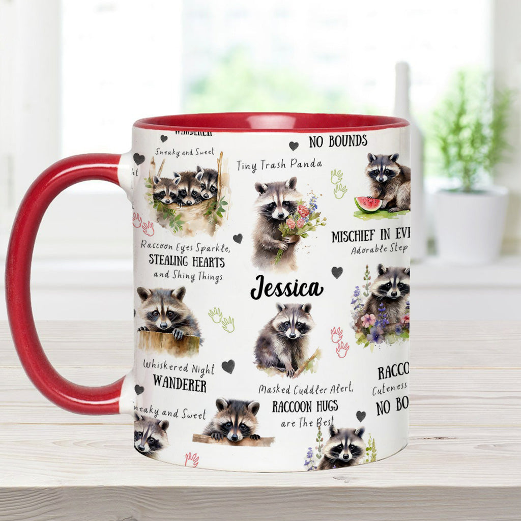 Little Bandit Paws - Personalized Raccoon Accent Mug
