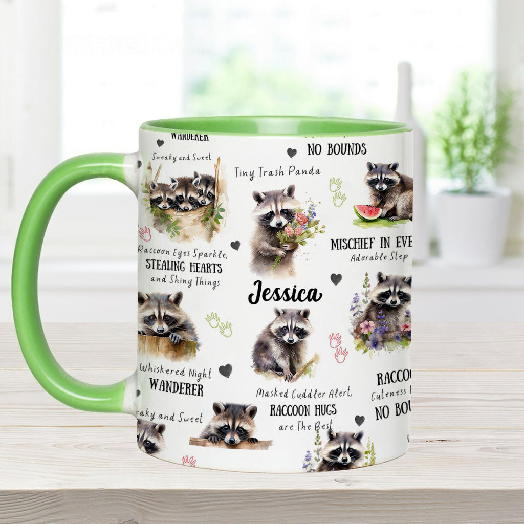 Little Bandit Paws - Personalized Raccoon Accent Mug