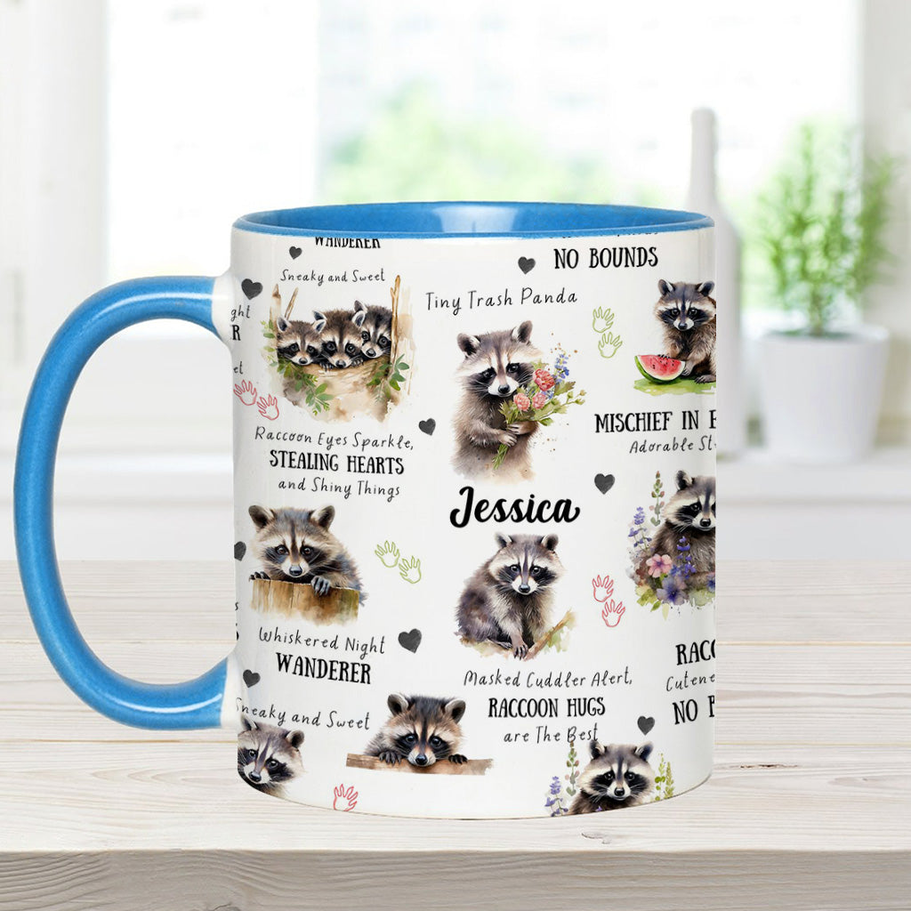 Little Bandit Paws - Personalized Raccoon Accent Mug
