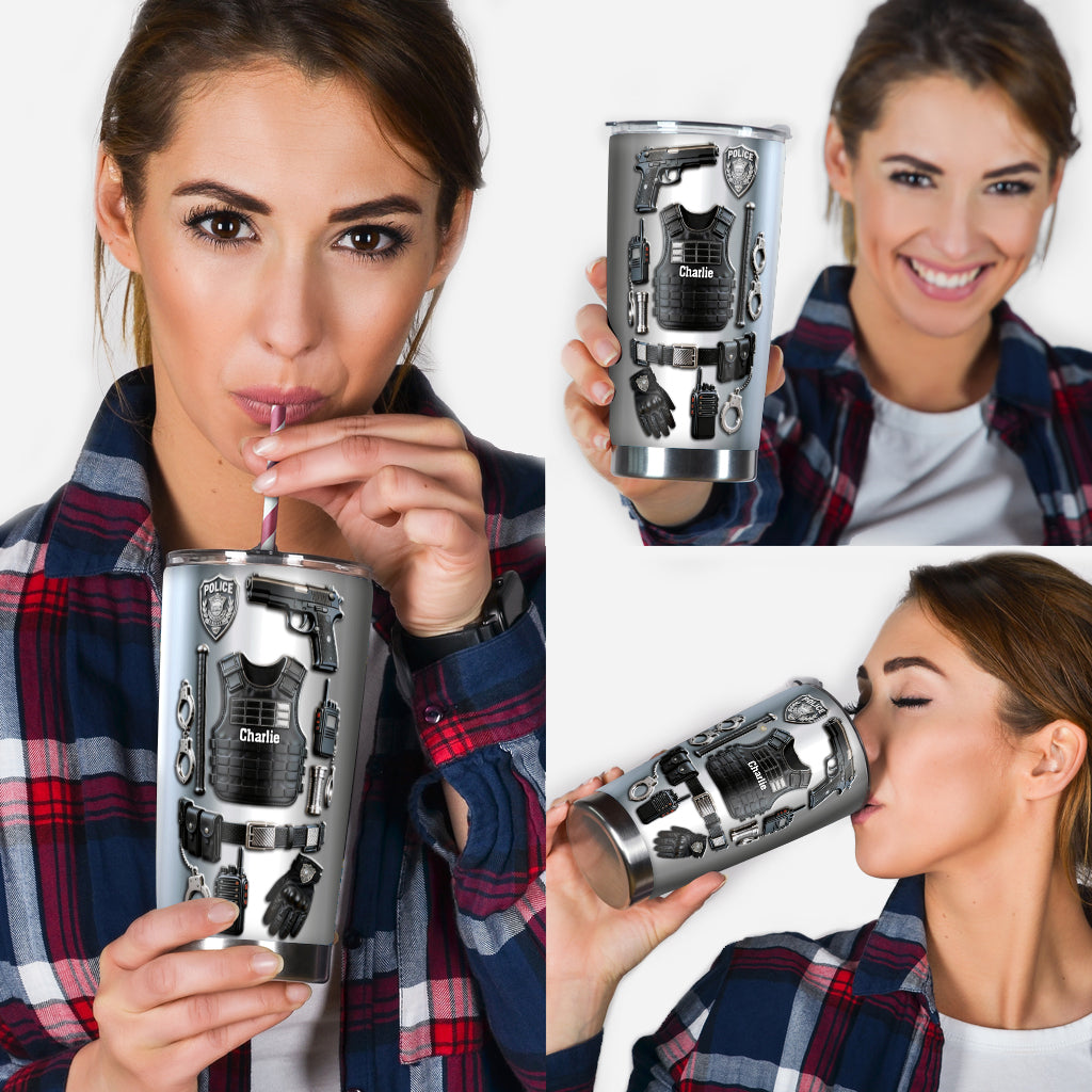 Police Officer - Personalized Police Officer Tumbler
