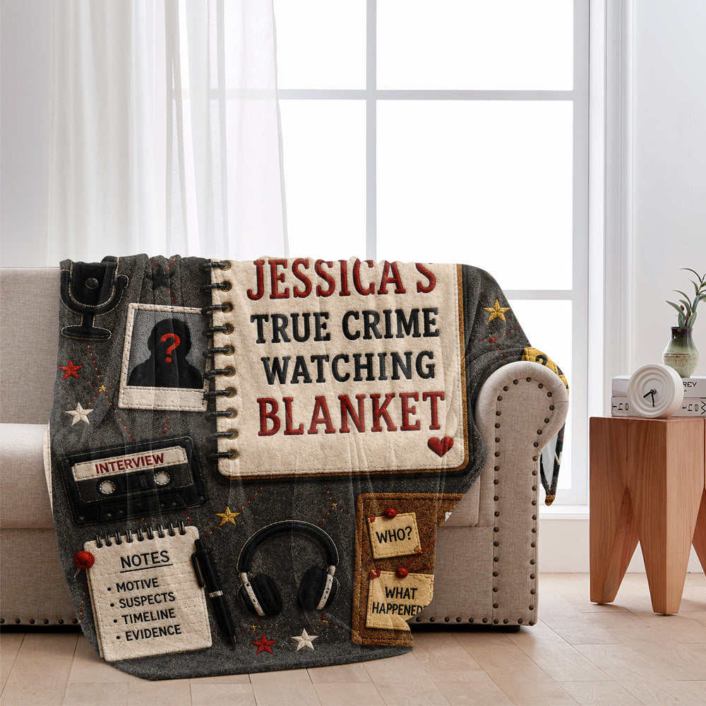 True Crime Watching Blanket - Personalized True Crime Blanket