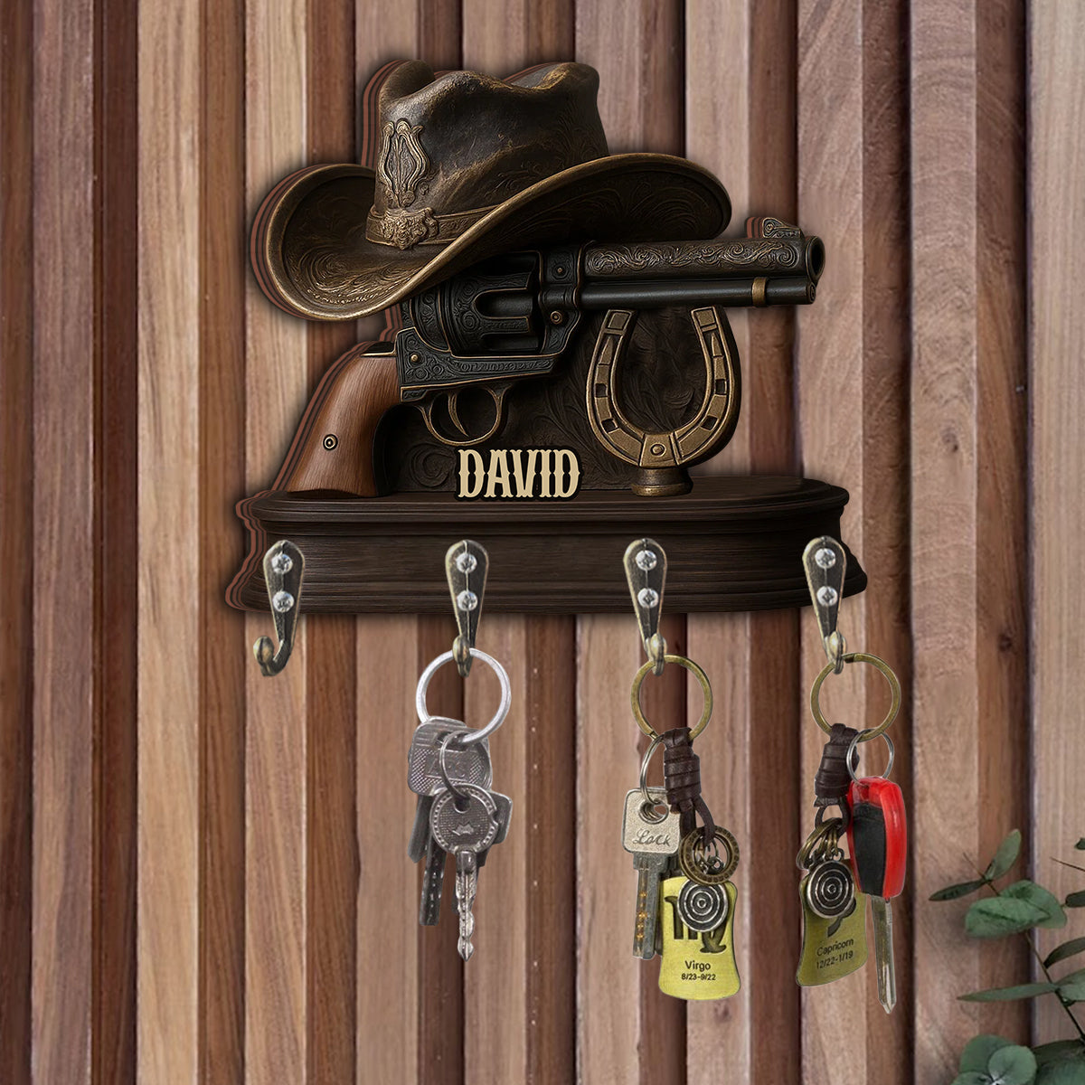 Howdy Western - Personalized Western Outfit Custom Shaped Key Rack