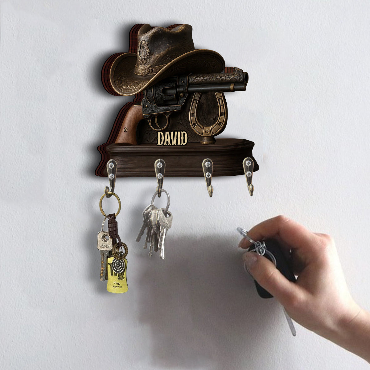 Howdy Western - Personalized Western Outfit Custom Shaped Key Rack