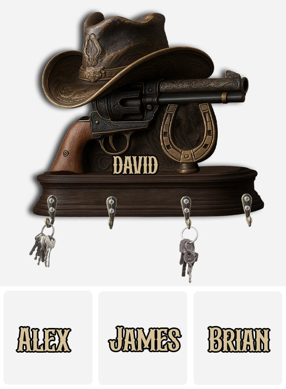Howdy Western - Personalized Western Outfit Custom Shaped Key Rack
