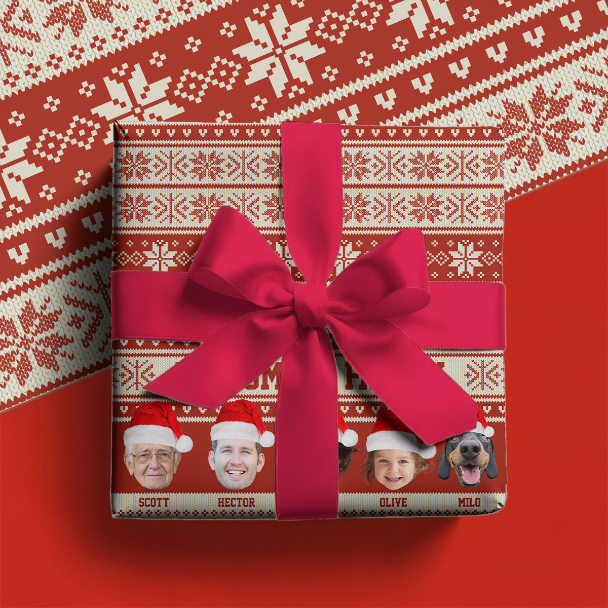 Merry Christmas - Personalized Family Wrapping Papers