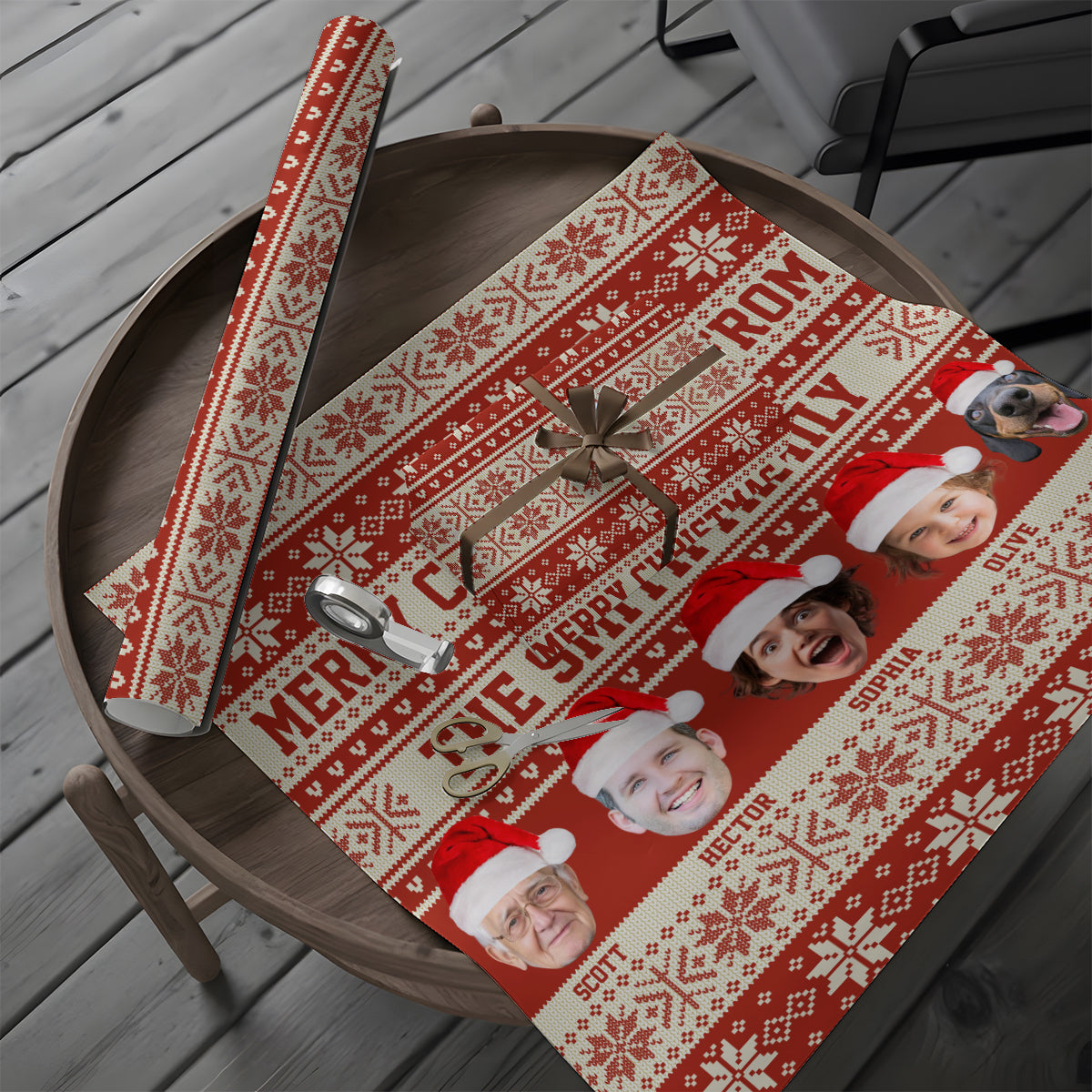 Merry Christmas - Personalized Family Wrapping Papers