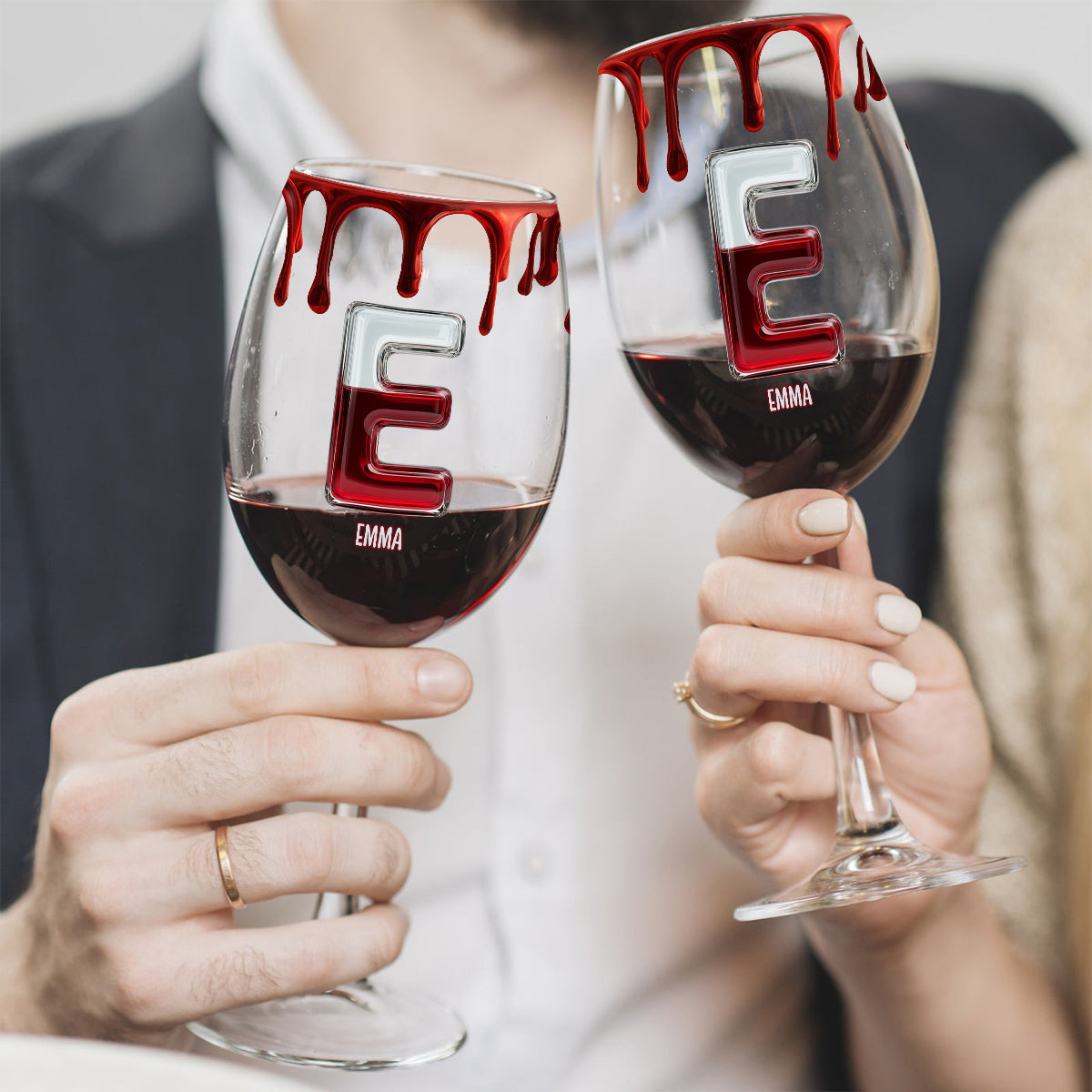 Initial Personalize For Wine Lovers - Personalized Wine Wine Glass With Long Stem