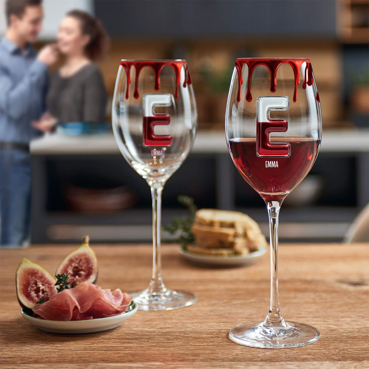 Initial Personalize For Wine Lovers - Personalized Wine Wine Glass With Long Stem