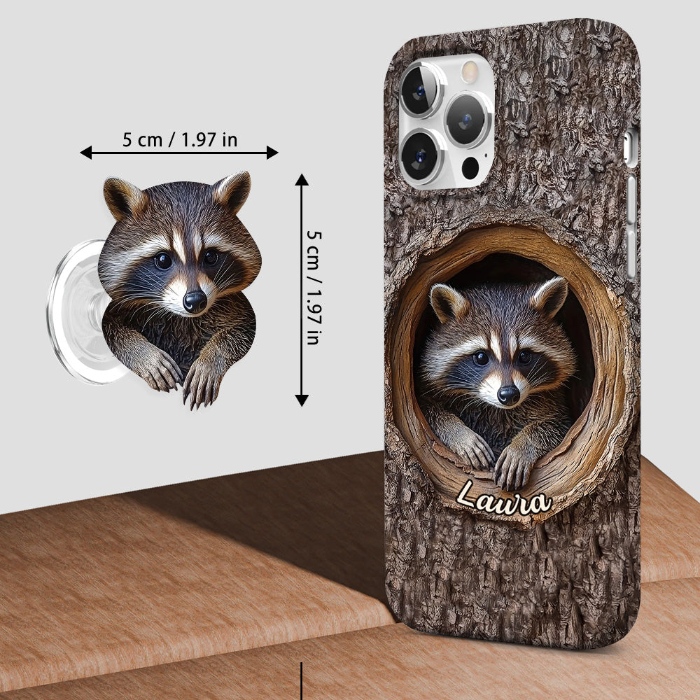 Adorable Raccoon - Personalized Raccoon Full Print Phone Case