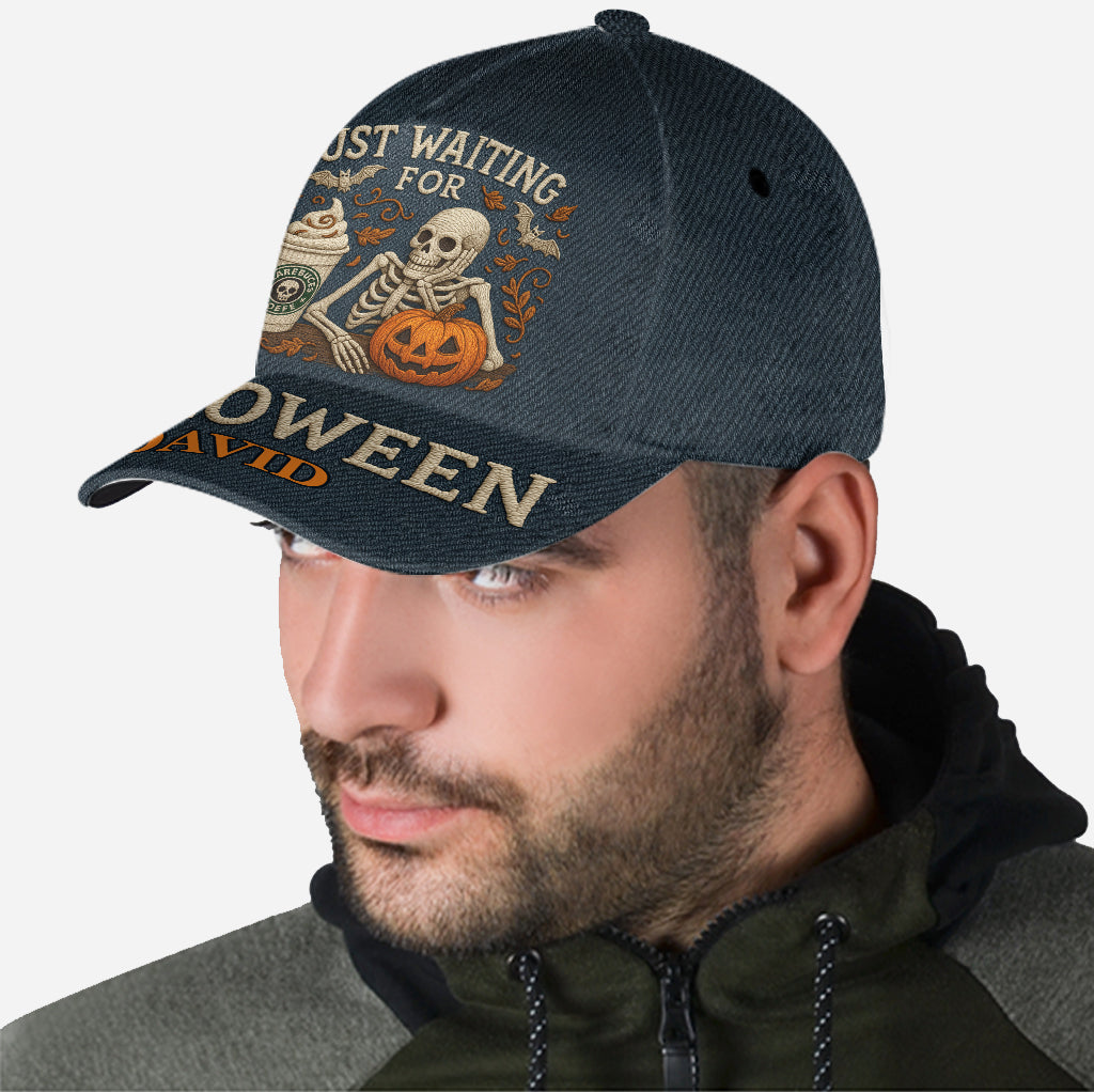 Just Waiting For Halloween - Personalized Skull Classic Cap