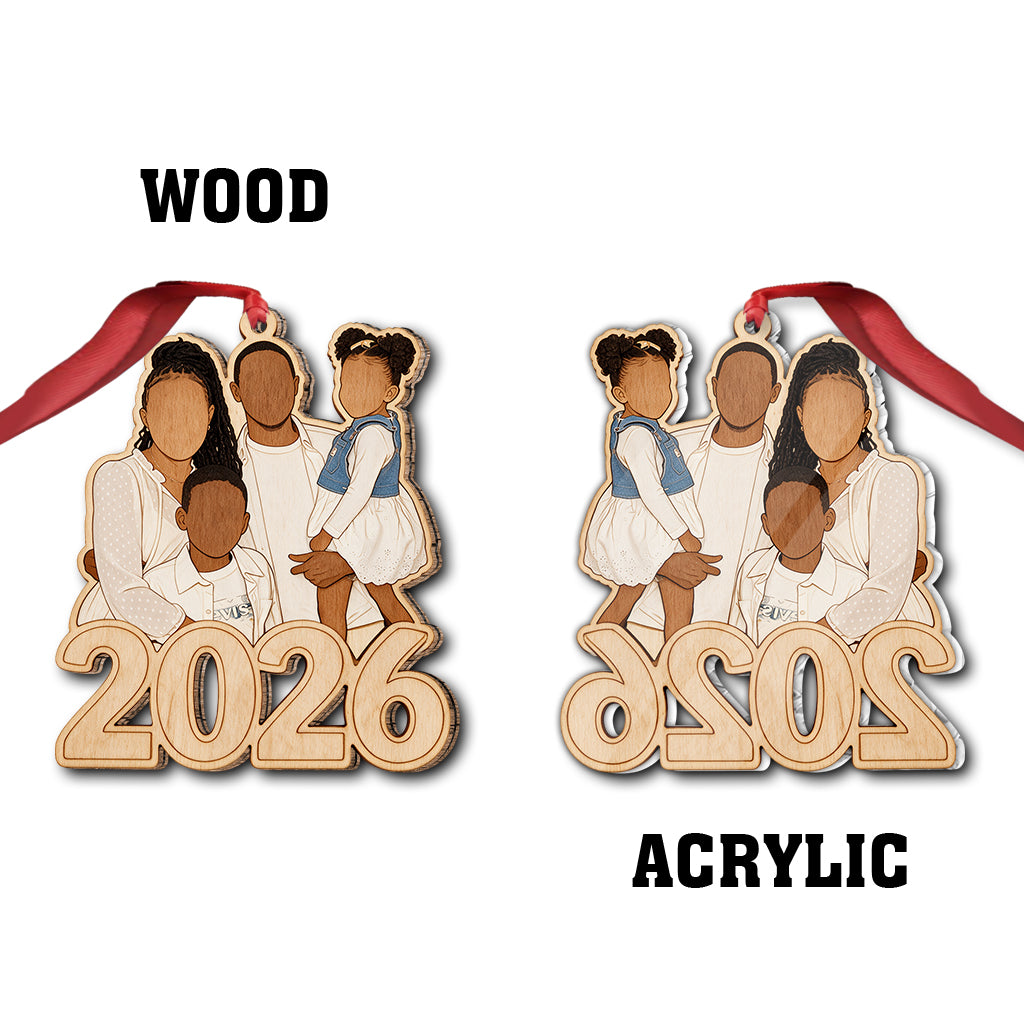 Custom Face No Face Custom Photo Family Gathering 2026 - Personalized Family Ornament