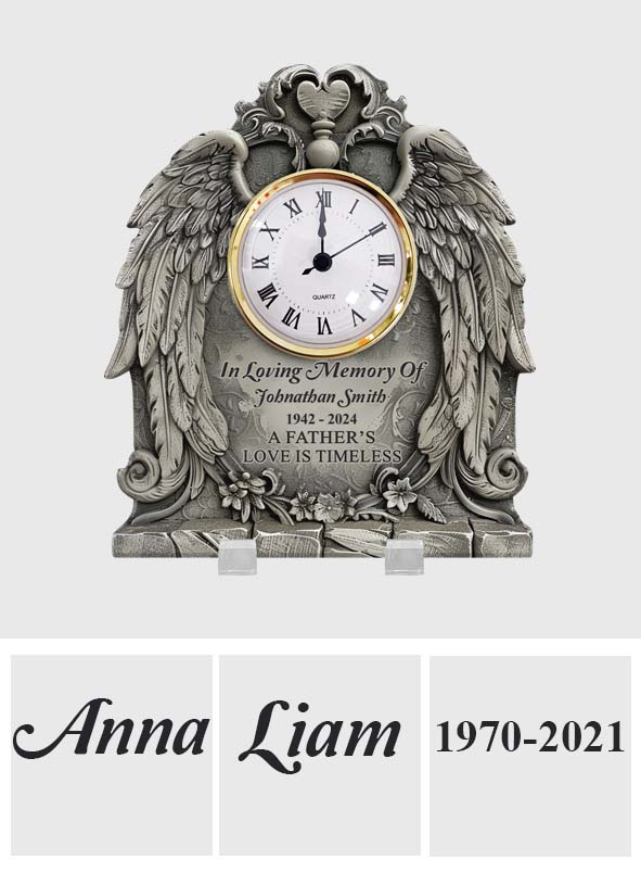 A Father's/ Mother's/... Love Is Timeless - Personalized Memorial Acrylic Clock Plaque