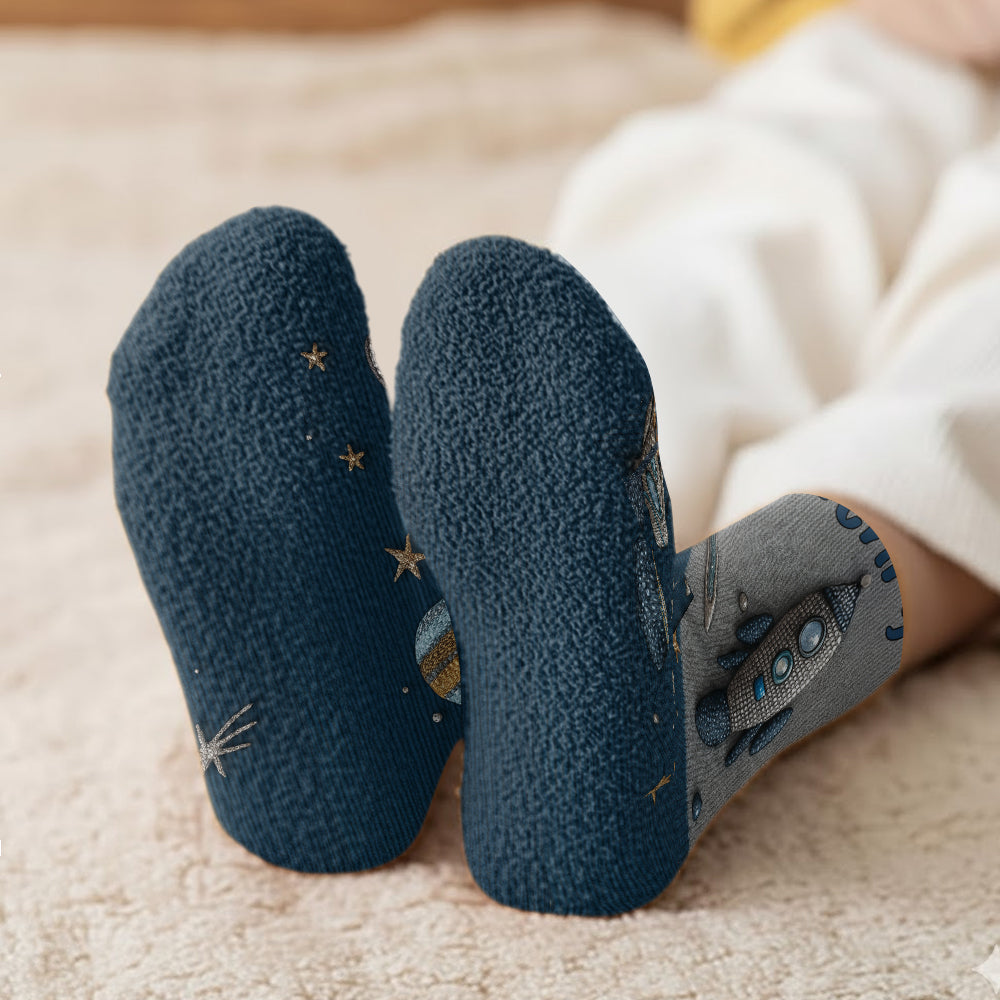 From The Spaceship - Personalized Kid Socks