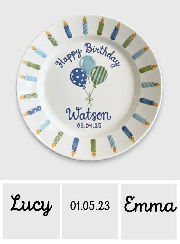 Happy Birthday - Personalized Birthday Ceramic Round Plate