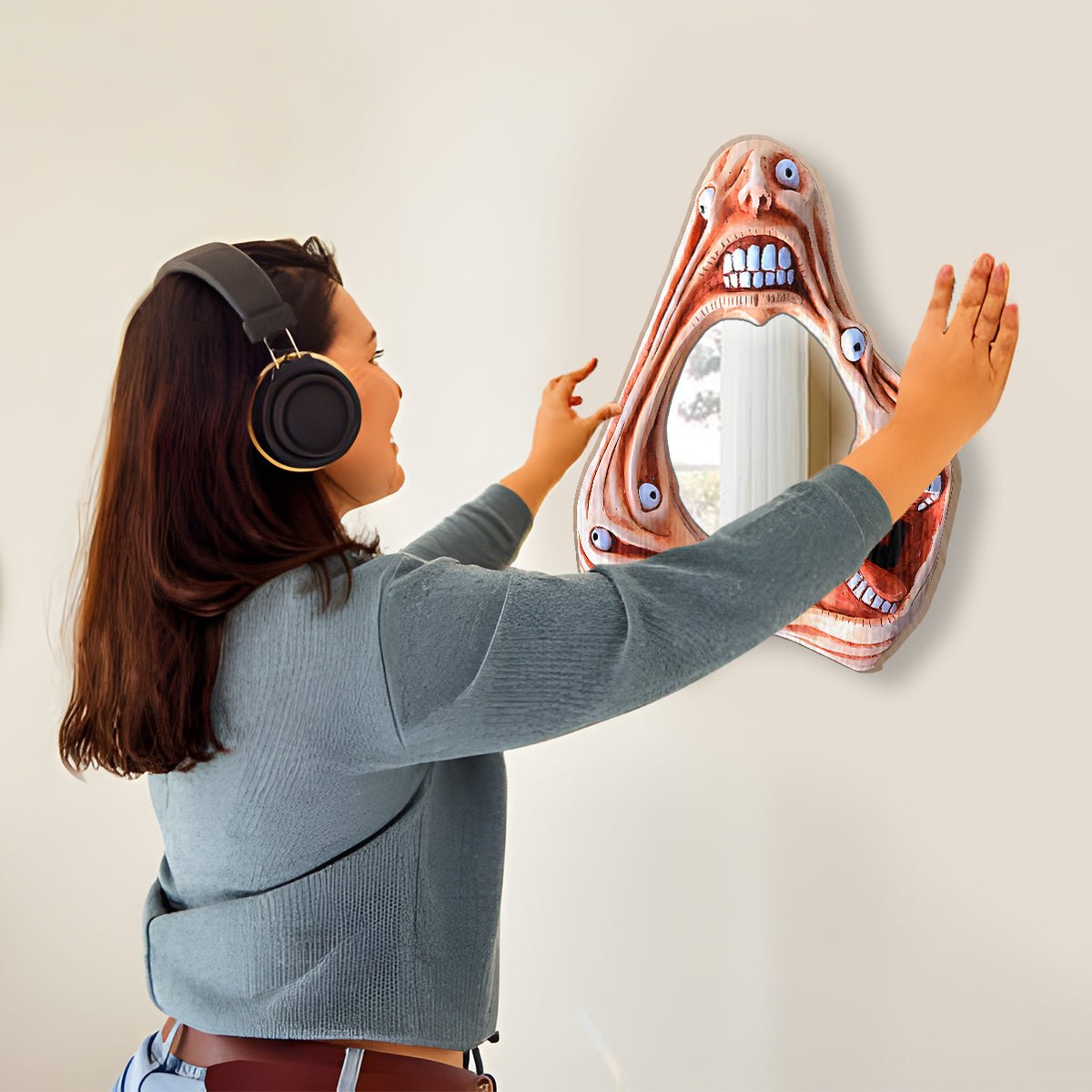 Scary Faces - Personalized Halloween Wall Hanging Mirror