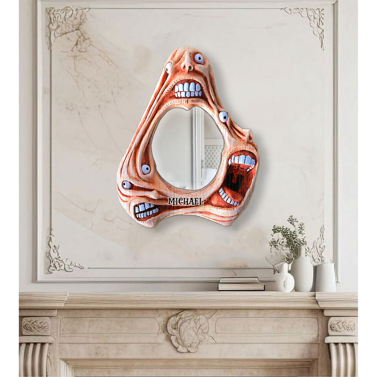 Scary Faces - Personalized Halloween Wall Hanging Mirror