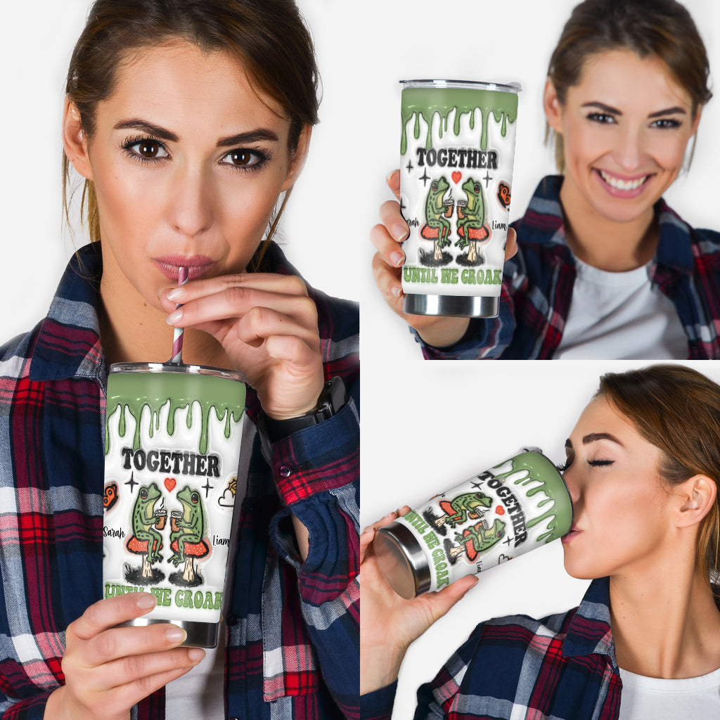 Together Until We Croak - Personalized Frog Tumbler