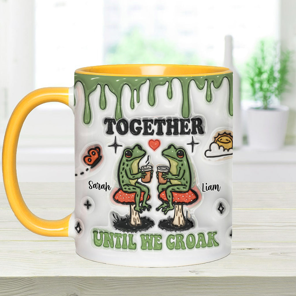 Together Until We Croak - Personalized Frog Accent Mug