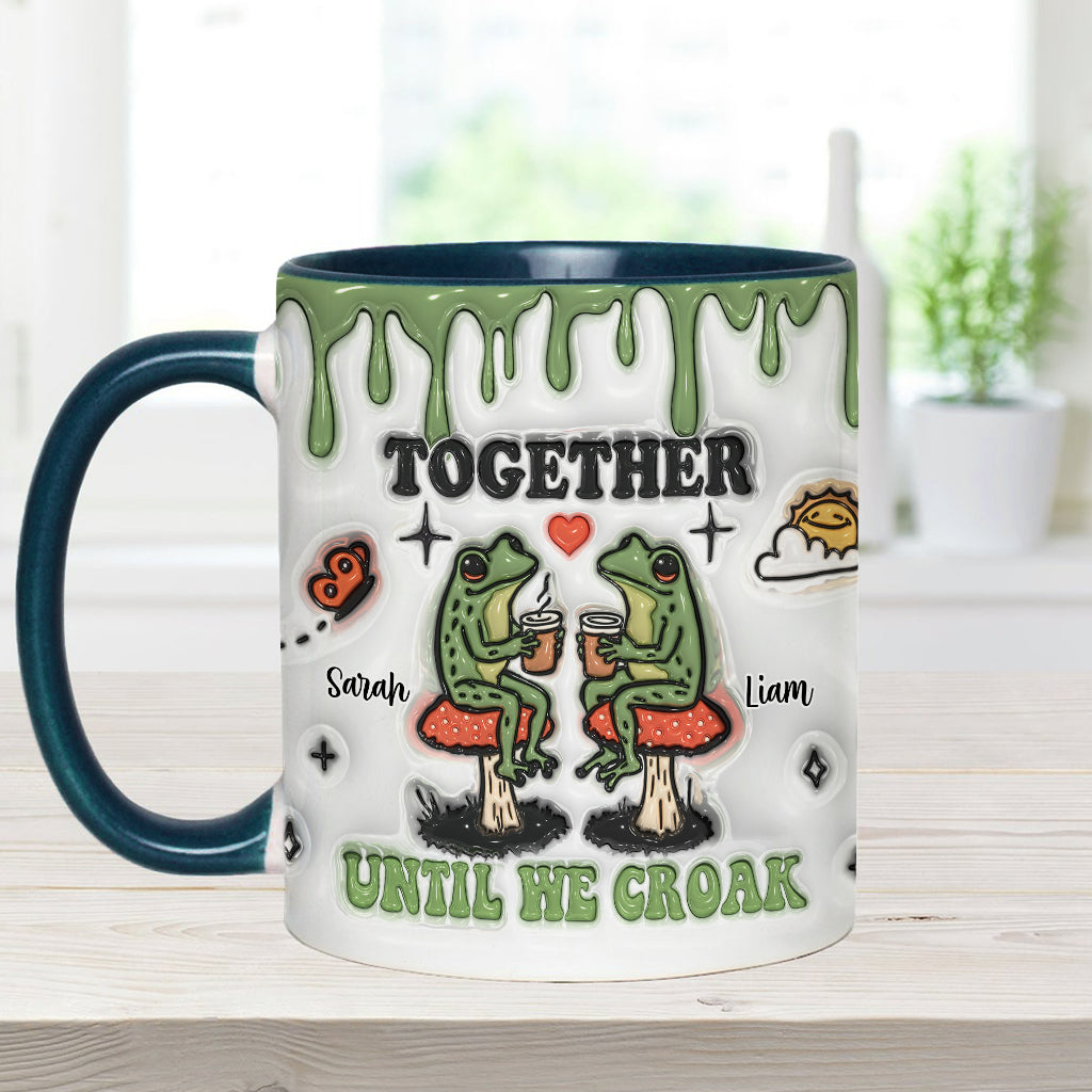 Together Until We Croak - Personalized Frog Accent Mug