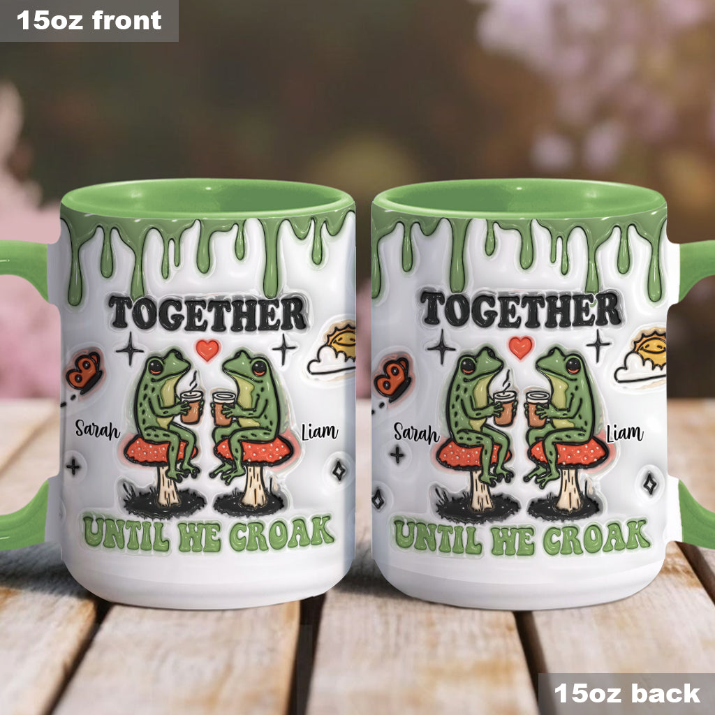 Together Until We Croak - Personalized Frog Accent Mug