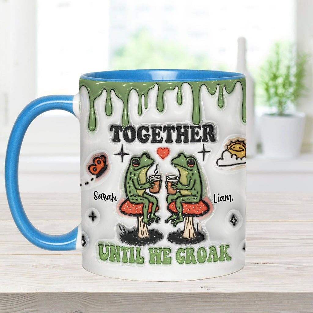 Together Until We Croak - Personalized Frog Accent Mug