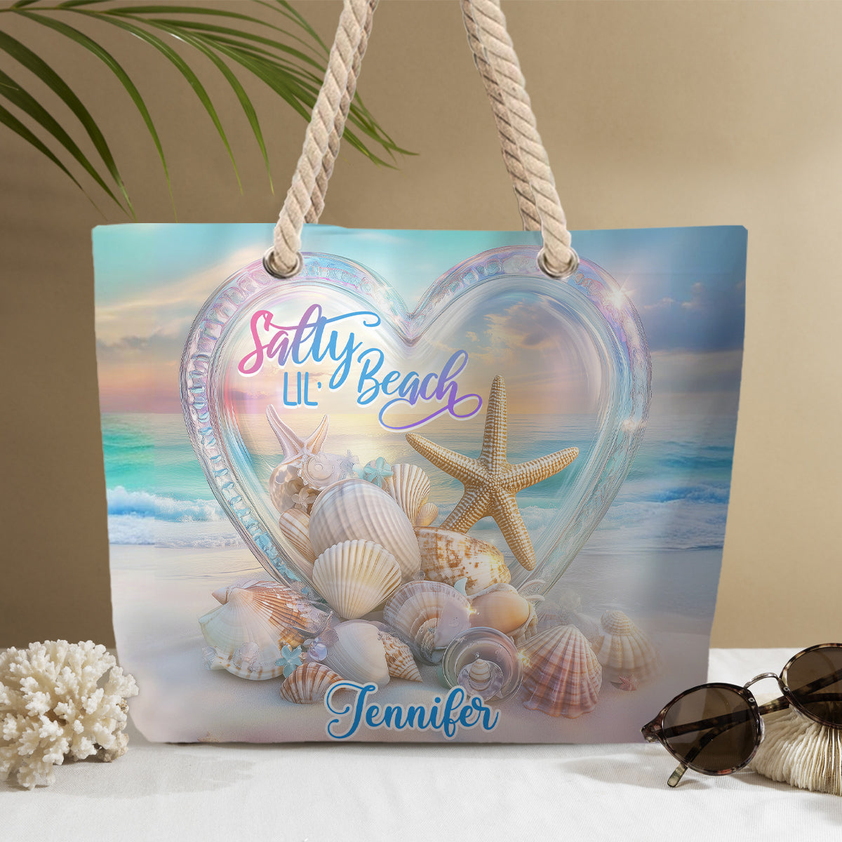 Salty Lil Beach - Personalized Sea Lover Beach Bag