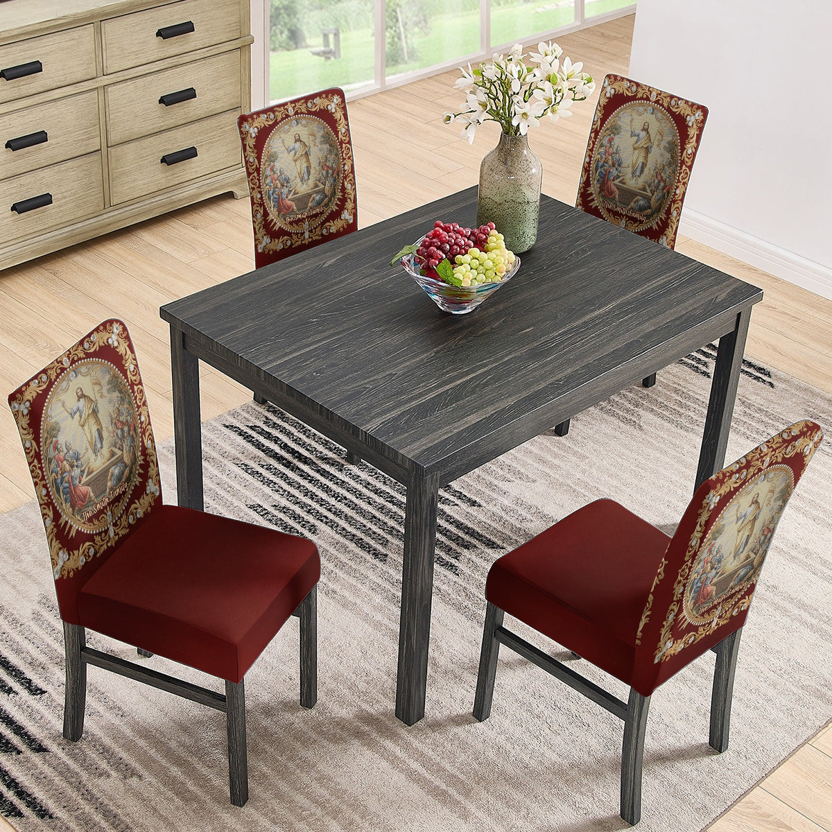 Key Christian Religious Scenes - Personalized Christian Chair Cover Set