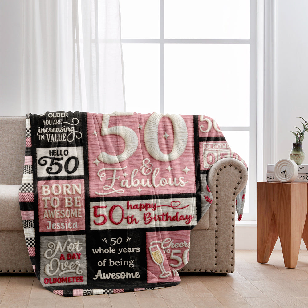 Happy Birthday Gift - Personalized Birthday Blanket